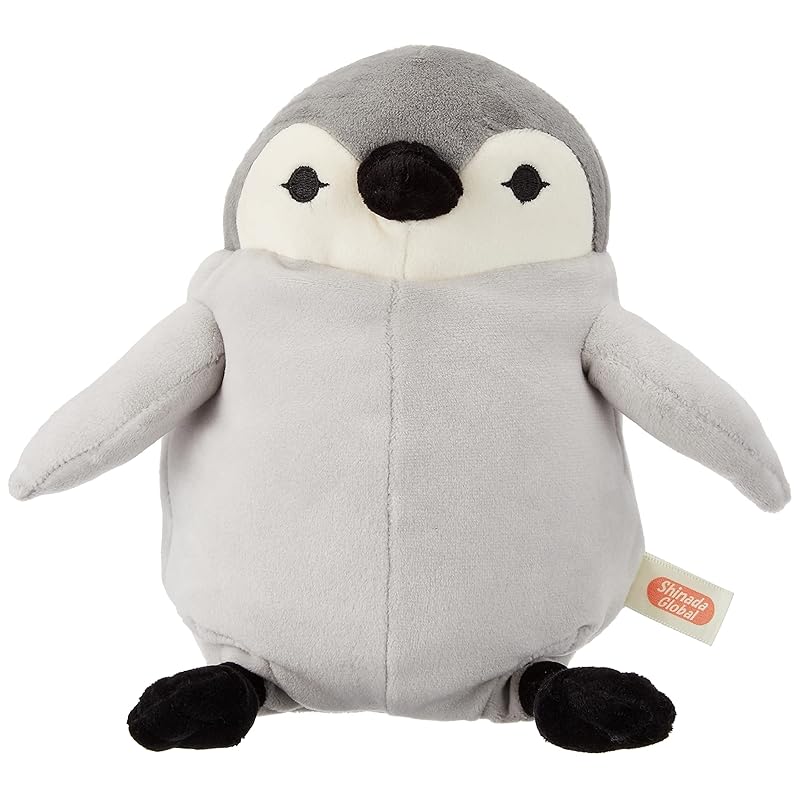 Shinada Global Mochi Series Mochipen Child Gray (M) 14 x 14 x 22 cm Plush Penguin Animal MOPE-0230G