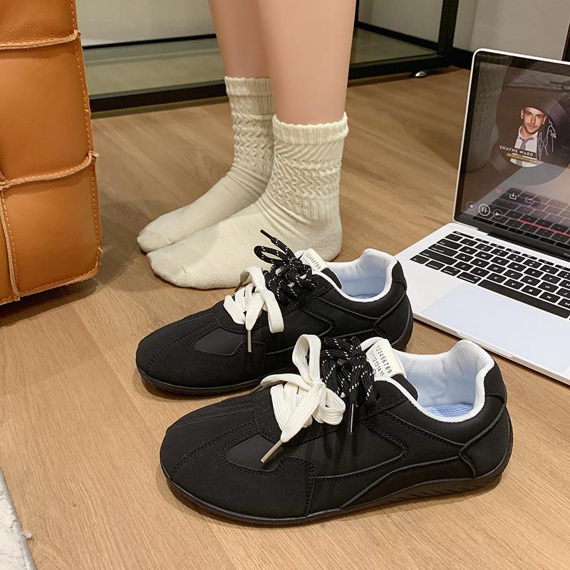 

CRLAYDK 2024 Классические женские кроссовки для ходьбы со шнуровкой из замши и кожи Удобные повседневные нескользящие кроссовки для бега Спортивные теннисные кроссовки 40