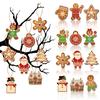 Vintage Christmas Hanging Ornament for Tree Santa Claus elk car Xmas Tree gift tag paper Cutouts Noel Navidad  New Year Gift