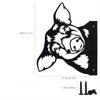 1pc Metal Pig Warning Sign, Farm Animal Decor, Creative Outdoor Garden Art, Halloween Christmas New Year Gift