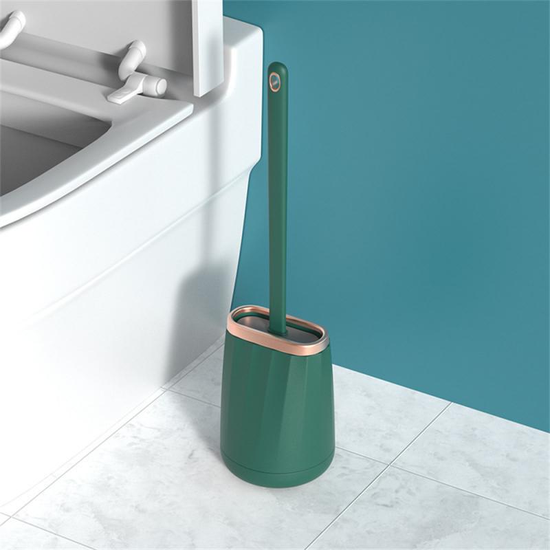 Light Luxury Toilet Brush Household Long-Handled TPR Brush Head No Dead Corners Durable Toilet Brush Bathroom Accessories