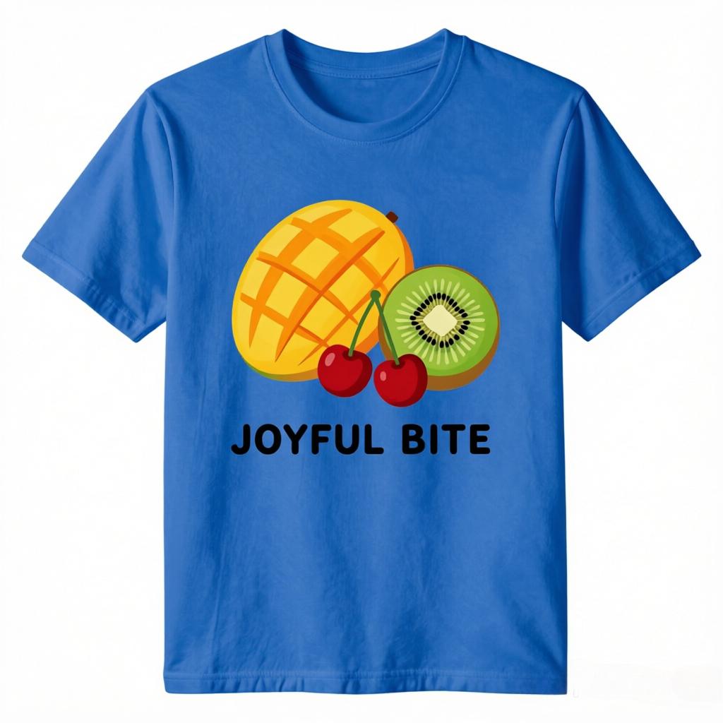 Unisex 100 Cotton Oversize T Shirt Joyful Bite Unisexgo Kiwi Cherry Print Casual Summer Short Sleeve Tee