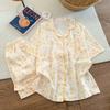 Summer New Pajamas Women's Short-sleeved Shorts Thin Cloud Cotton Cartoon Cute Large Size Korean Version Loungewear