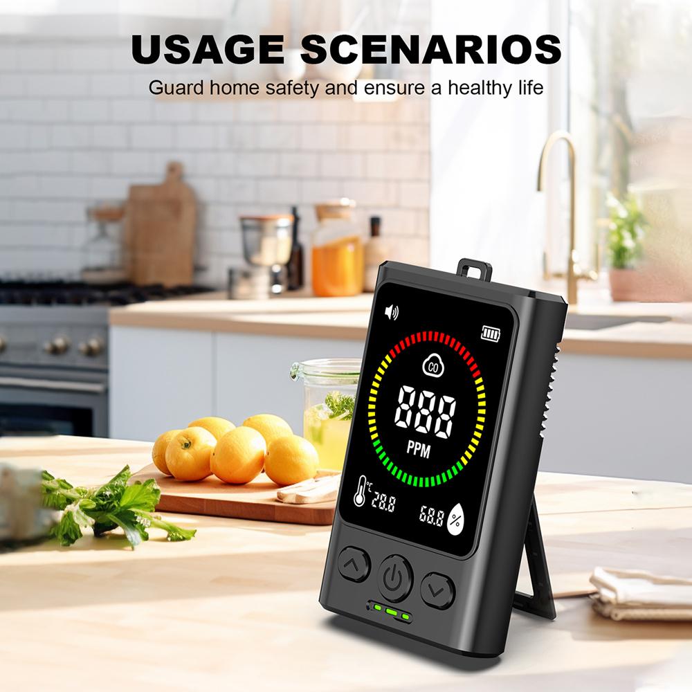 Air Quality Detector Carbon Dioxide Detector Agricultural Production Greenhouse Gas Monitor Air Quality Tester CO2 Meter for Outdoor Camping and Home