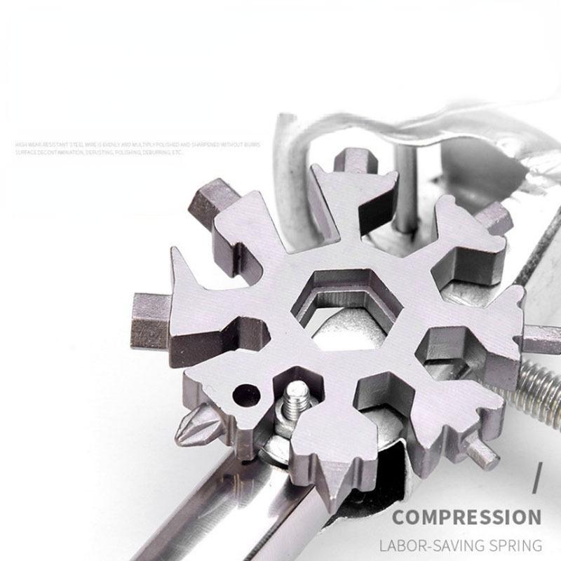 Multifunctional Snowflake Wrench 18-in-one Multi-purpose Hexagon Socket Plum Bathroom Stainless Steel Universal Portable Tool Set
