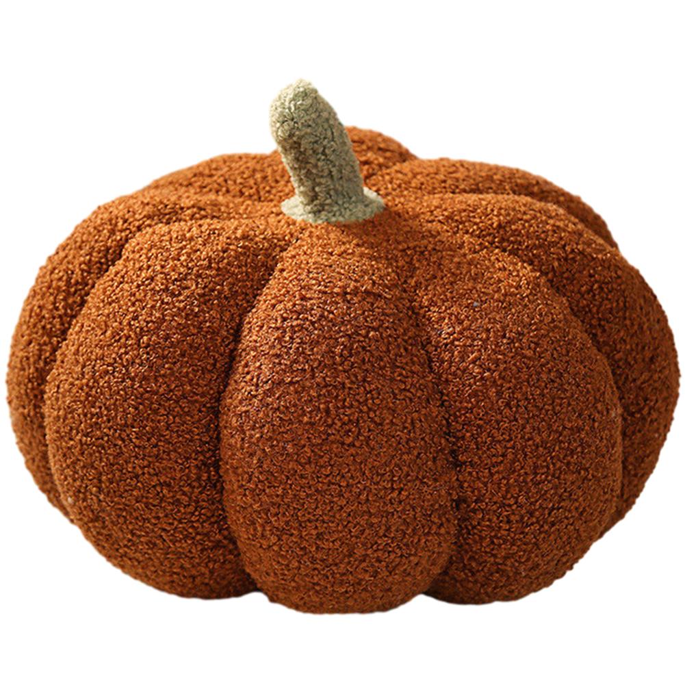 

3D имитация пушистой подушки мягкая подушка на Хэллоуин с тыквой 13 дюймов для автомобиля спальни дивана дивана светло-коричневого