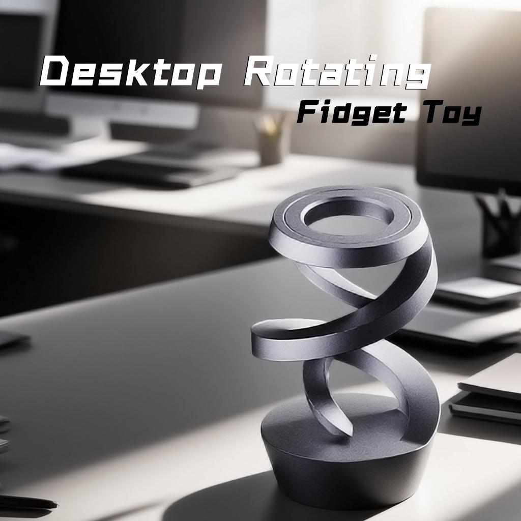 Anti-Stress Metal Gyroscope Spinner - Floating Visual Toy For Adults, Kids & Gift Giving Fidget Toy