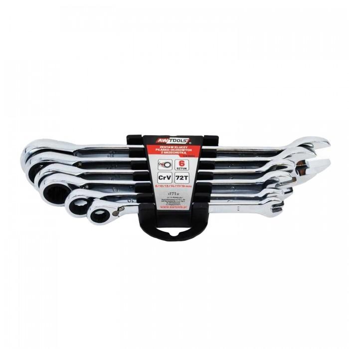 AW Tools Reversible Chrom-Vanadium-Stahl Maulschlüssel (Packung mit 6)