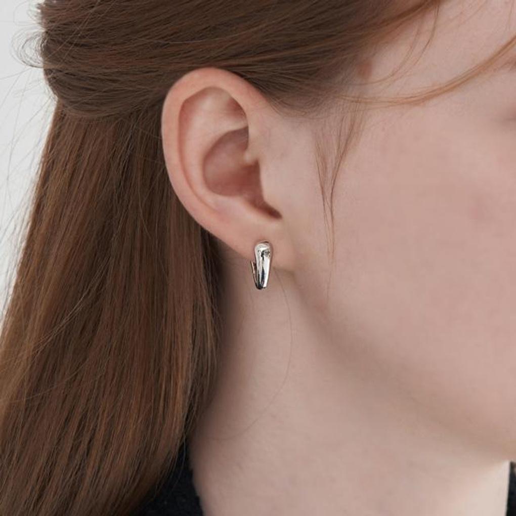 925 Silber Ballsaal Herz Wassertropfen One-Touch Ohrringe GISVEE156