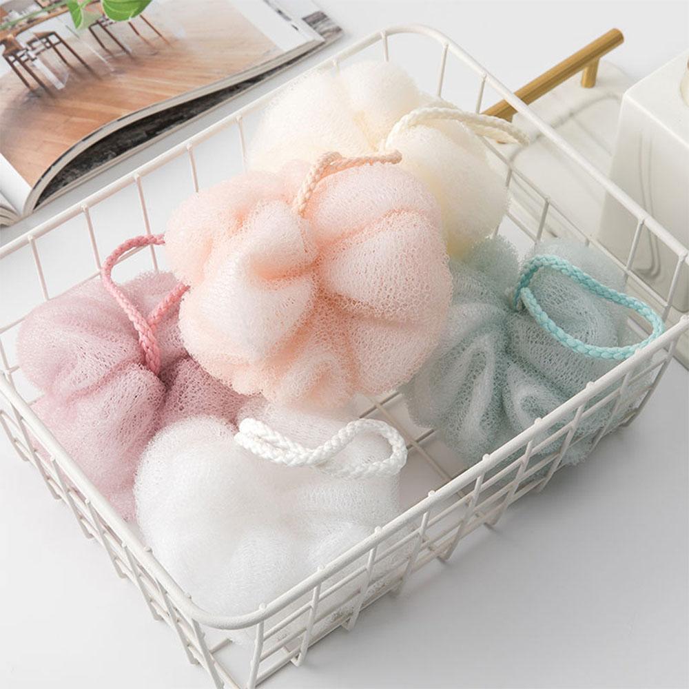 5PCS Mesh Flower Shower Sponge - Bath Ball Scrubber for Body Cleaning