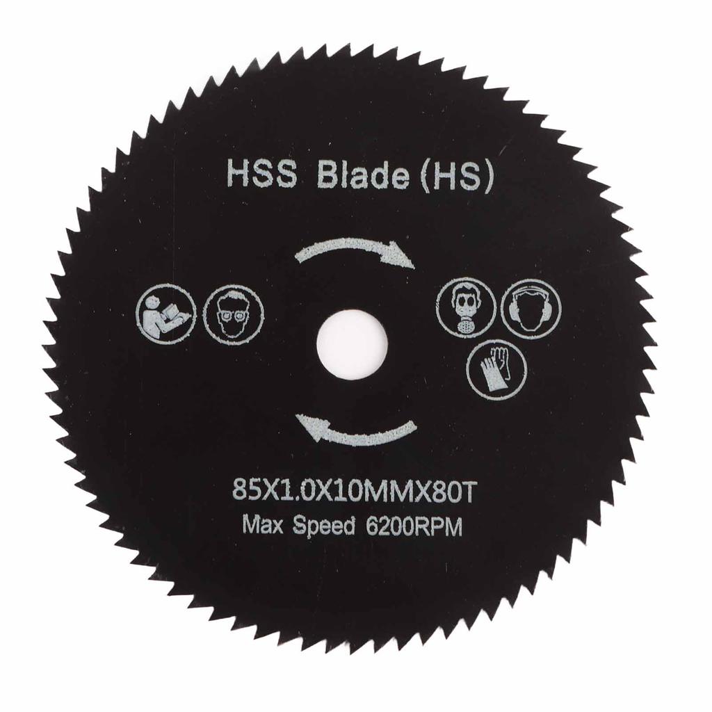 85mm 80T Teeth Stainless Steel Circular Saw Blade Wood Cutting Tool Bore Diameter 10mm