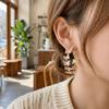 Trendy Round Circle Earrings Elegant Statement Jewelry Creative Butterfly Hoop Earrings  Date Night
