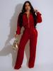 TW575 Fashionable Women's Long Sleeve Zipper Cardigan and Pants Winter Set