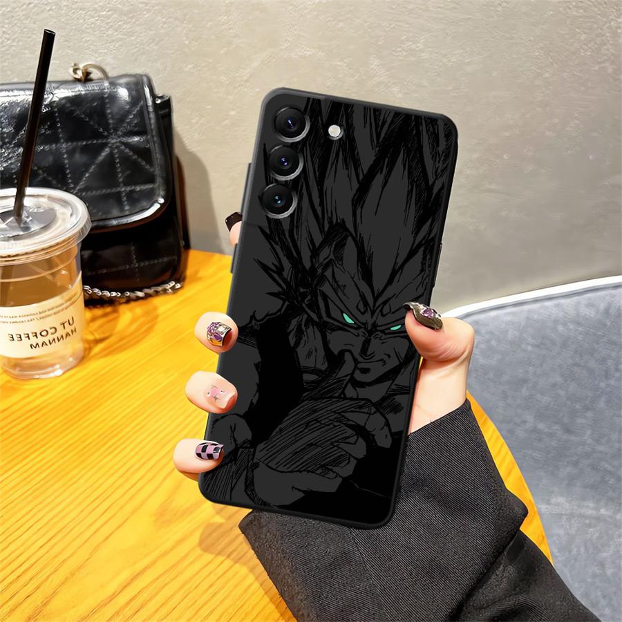Case for Samsung Galaxy A20 A13 A06 A05 A17 A04 A40 A16 A30 A15 A50 A10 A12 A70 Black Soft Phone Cover Dragon Ball Vegeta Son