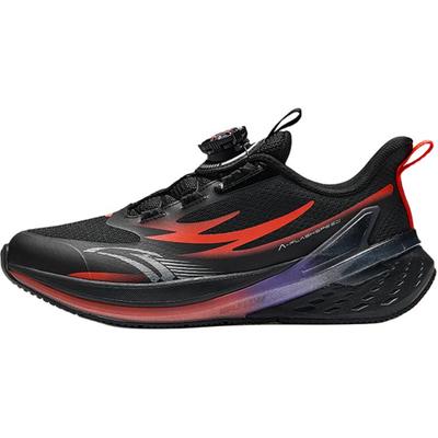 Kinder Schleife Speed Mesh Mode Leicht Stoßdämpfung Niedrig geschnitten Laufschuhe Kinder Laufschuhe Schwarz Orange 312445501-4