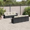 VidaXL Garden Lounge Set with Cushions 9 Pcs, Patio Sofas, Patio Furniture Set, Outdoor Furniture, Black 3219945