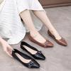 Fashion GKTINOO Autumn Spring Women Pumps Genuine Leather Shoes for Women Pointed Toe Low Heel Women Shoes Soft Buckle Female Shoes