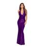 Women's sequin French vacation-style dress, sophisticated and elegant party mermaid gown