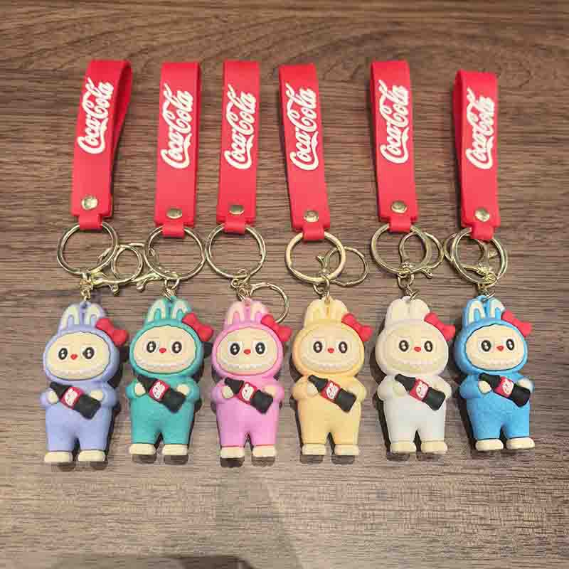 1PC Sheep Keychain Pendant Couple Car Bag Key Ring Pendant