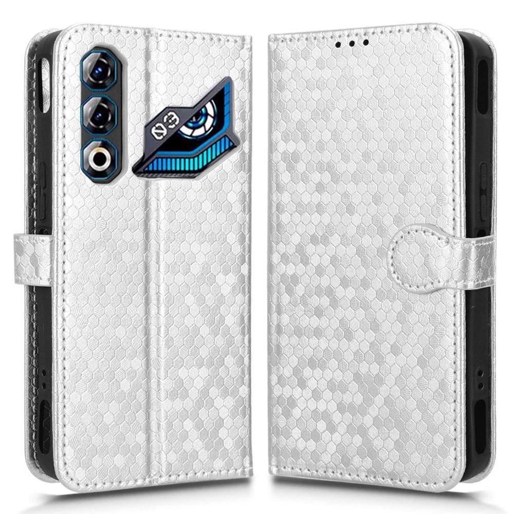 For ZTE nubia Neo 3 GT 5G Wallet Case Dot Pattern Imprint PU Leather Phone Cover with Wrist Strap