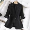 Blu Donna Blazer e Giacca Entallato da Ufficio Slim Abiti da Donna