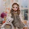 Cloveray 14 Cute Vinyl BJD Doll 45cm Ball-Jointed Doll with 15 Articulated Joints, Fully Articulated, Glass Eyes, Handmade Makeup, Interchangeable