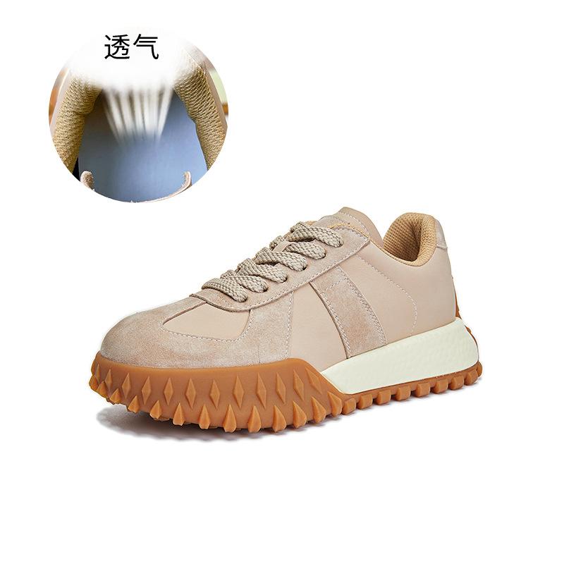 Absorbent sole leather Forrest Gump shoes 2025 spring new platform dad shoes women's fashion sports trendy shoes versatile women's shoes