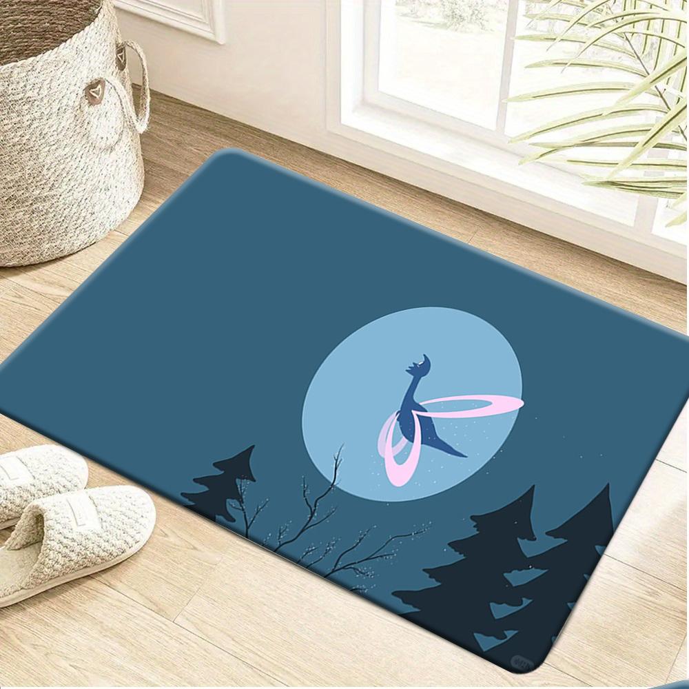 Deep Sea Underwater Pokemon Scenery Print Soft Absorbent Non-Slip Indoor Home Entryway Bathroom Floor Doormat Rug
