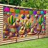 2D Plane 1 Mexican Carnival Banner Colorful Mexican-themed Decorations Outdoor Event