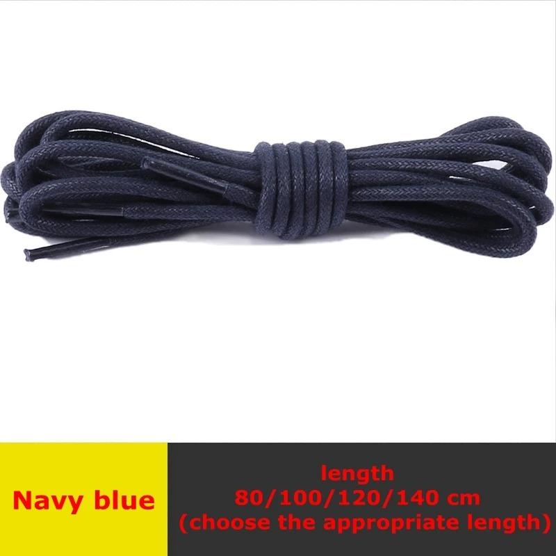 Wax Round Shoelaces for Boots and Dress Oxford Shoes Cotton Waterproof ShoeLaces Solid Polyester Rope Tie Long  80/100/120/140cm