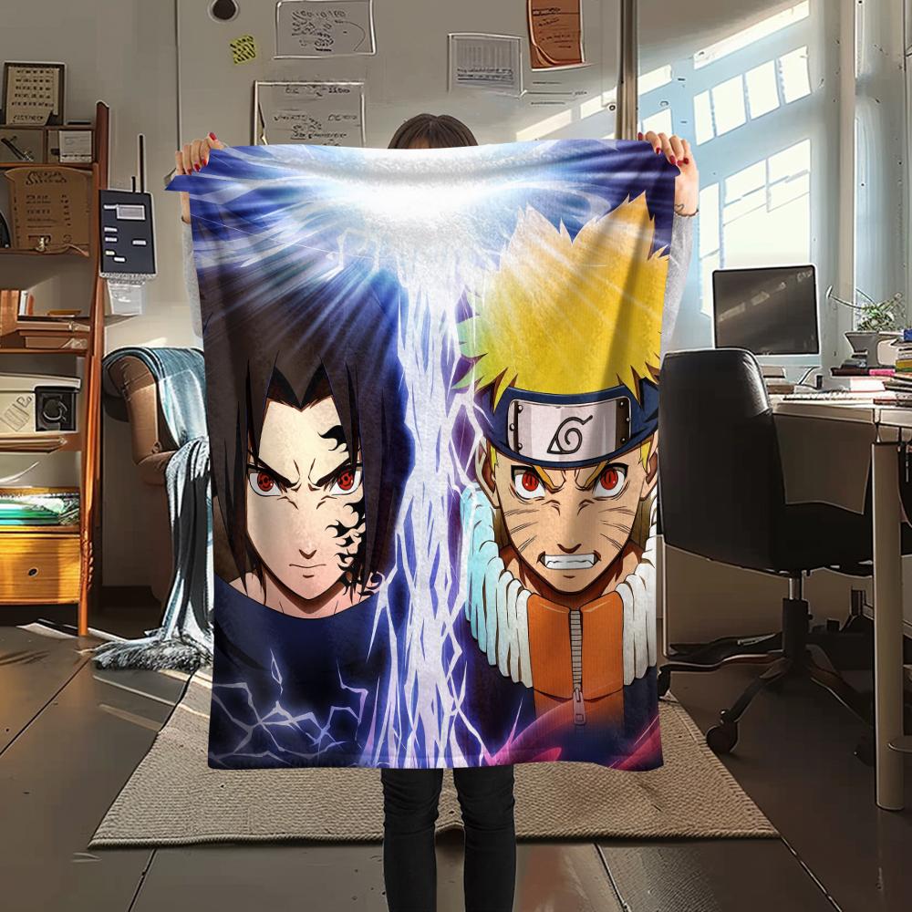 Naruto Characters pattern Flannel Blanket, High quality Comfortable for All Seasons, Home Decor, Warmth and Comfort, Perfect for Gifts.