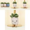 Charming Plush Succulent Keychain Toy Fluffy Plant Doll Adorable Potted Decor