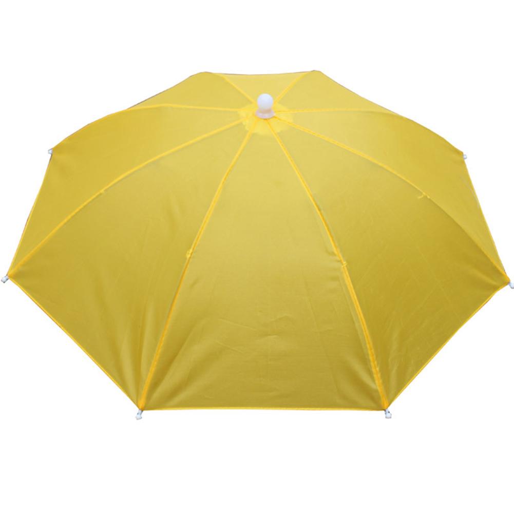 Portable Rain Umbrella Hat Army Green Foldable Fishing Headwear Cap Outdoor Sun Shade Waterproof Camping Beach Head Hats