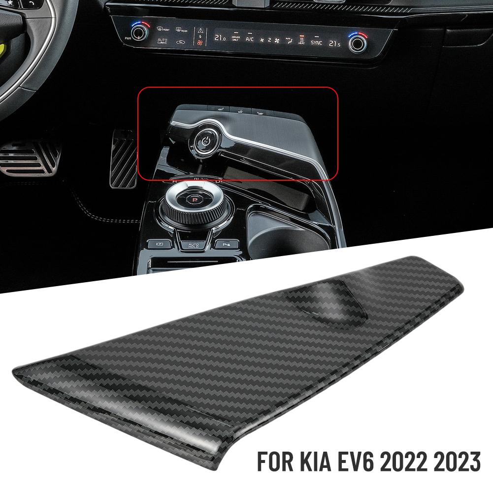 

Для Kia EV6 2025 2025 Рамка Центральной Консоли 1 шт. Панель Декоративная Черная Текстура Углеродного Волокна из АБС-Пластика China Mainland