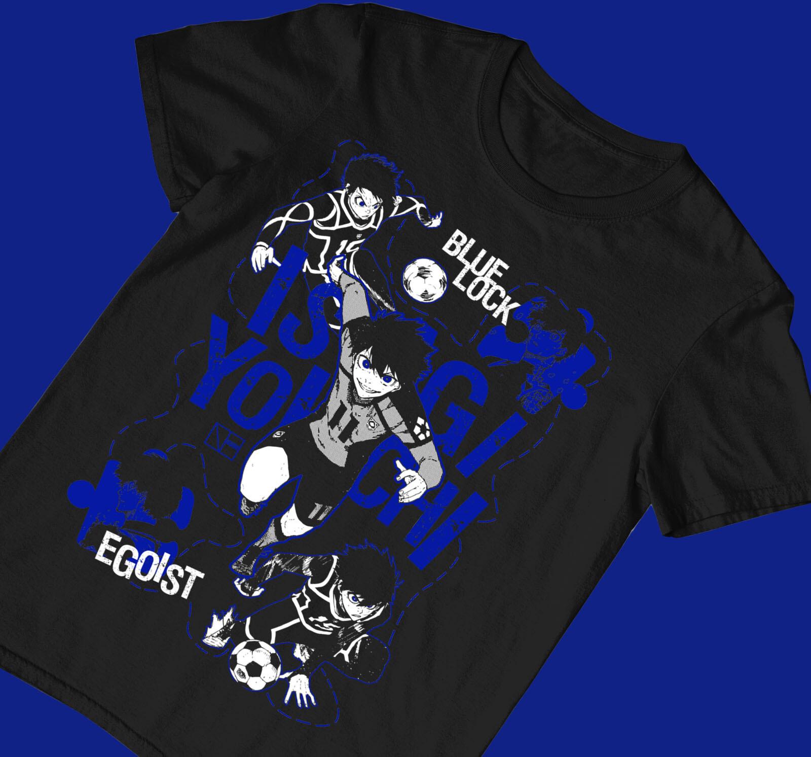 

blue lock isagi yoichi New T-Shirt Mens Womens Tees Top anime,football, japan,otaku,haikyuu L