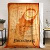 The Lord of the Rings Map Design Blanket, Flannel blanket for bedroom, living room, sofa, and nap sofas