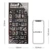 2 Stück/Packung Retro-Stil Alphabet-Aufkleber Englisch-Thema Vintage-Design Zahlen-Aufkleber 2 Stück Packung Scrapbook-Stil Symbol-Aufkleber
