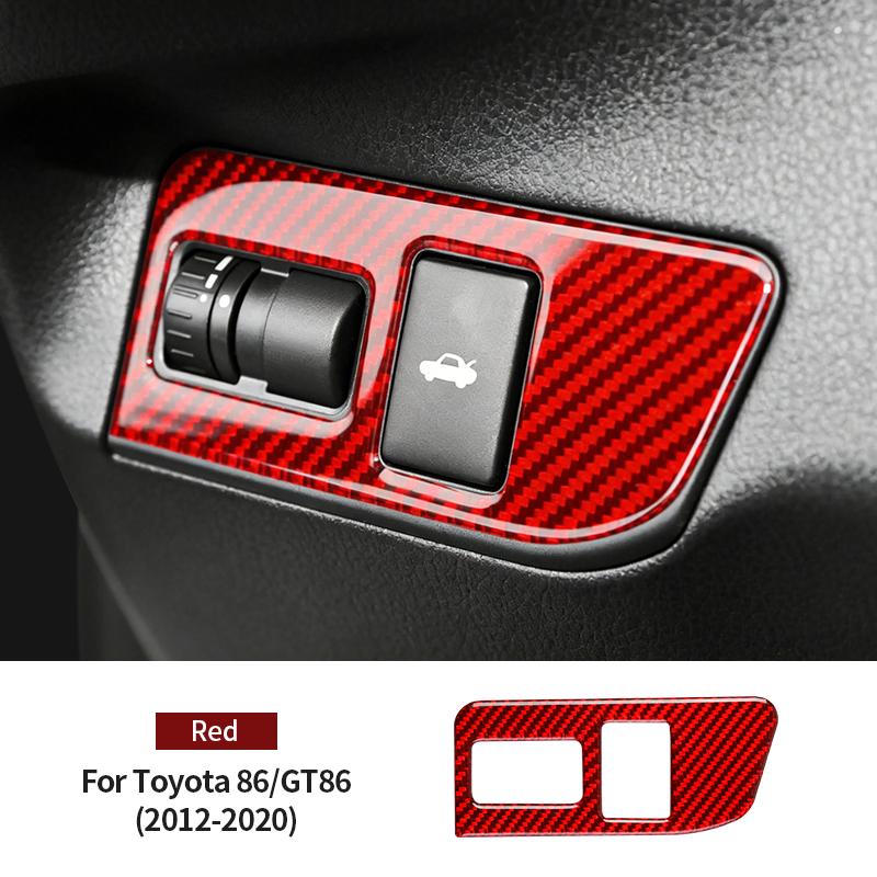 

Real Carbon Fiber For Toyota 86 / GT 86 (2012-2020) Trunk Button Decorative Trim Sticker Car Interior Custom Tuning Accessories