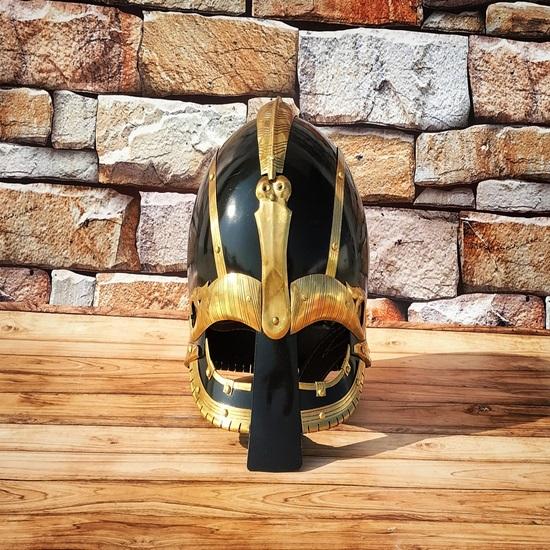 

Medieval Black Viking Helmet LARP Re-enactment Norse Helmet Viking Battle Worn Helmet Knight Armour Helmet Best For Gift