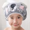 3D Animal Design Kids Shower Cap Polyester All Match Bright-colored Bath Cap for Dorm