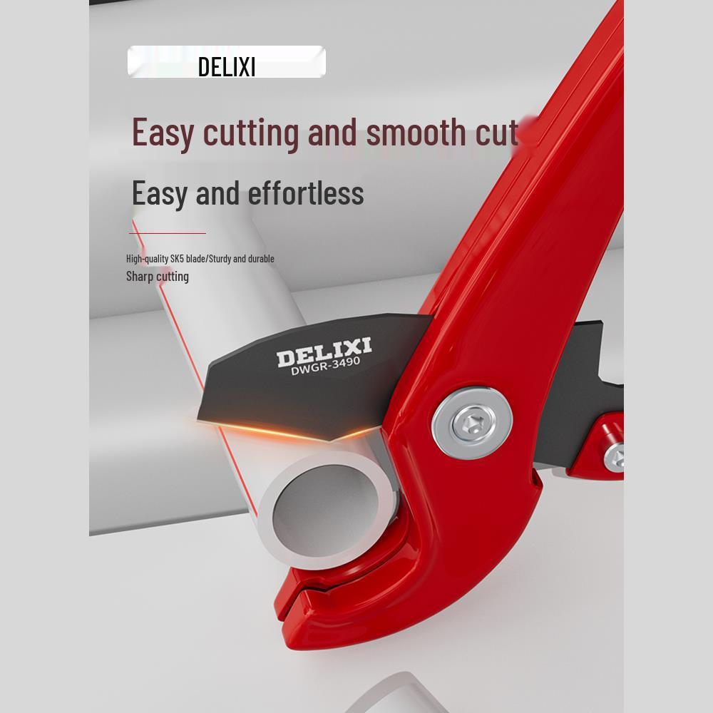 Delixi PPR/PVC Alloy Pipe Cutter: Professional, Labor-Saving, Quick-Cut with Sharp Blade