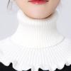 Scarf Women'S Neck Cover Fake Collar Protect Cervical Spine Keep Warm And Cold-Proof Versatile Knitted Turtleneck Sweater Collar Women
