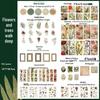 Yuxian Retro Collection: 4 Types of Journal Collage & Sealing Stickers
