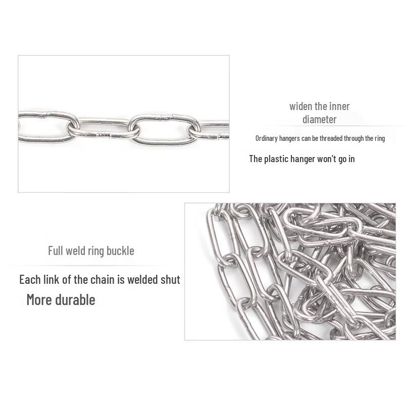 304 Stainless Steel Safety Chain with Spring Buckle