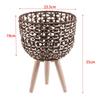 Modern Plant Stand with Wooden Legs Flower Pot Holder for Home Decor