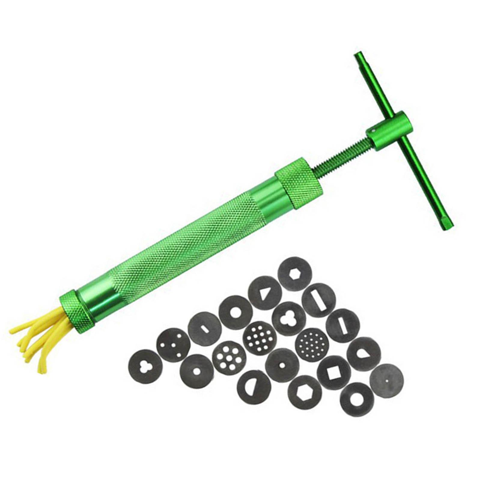 Экструдер для зеленой глины Экструдер для глины из нержавеющей стали Инструменты для лепки из полимерной глины для тортов и скульптур Инструменты для украшения тортов