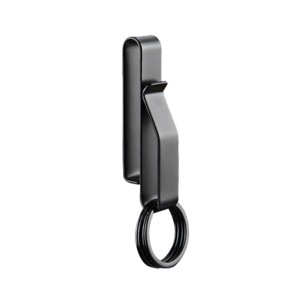 

Anti-Lost Key Clip Carabiner Clip Belt Buckle EDC Accessory Car Key Holder Water Bottle Holder Black ladder buckle