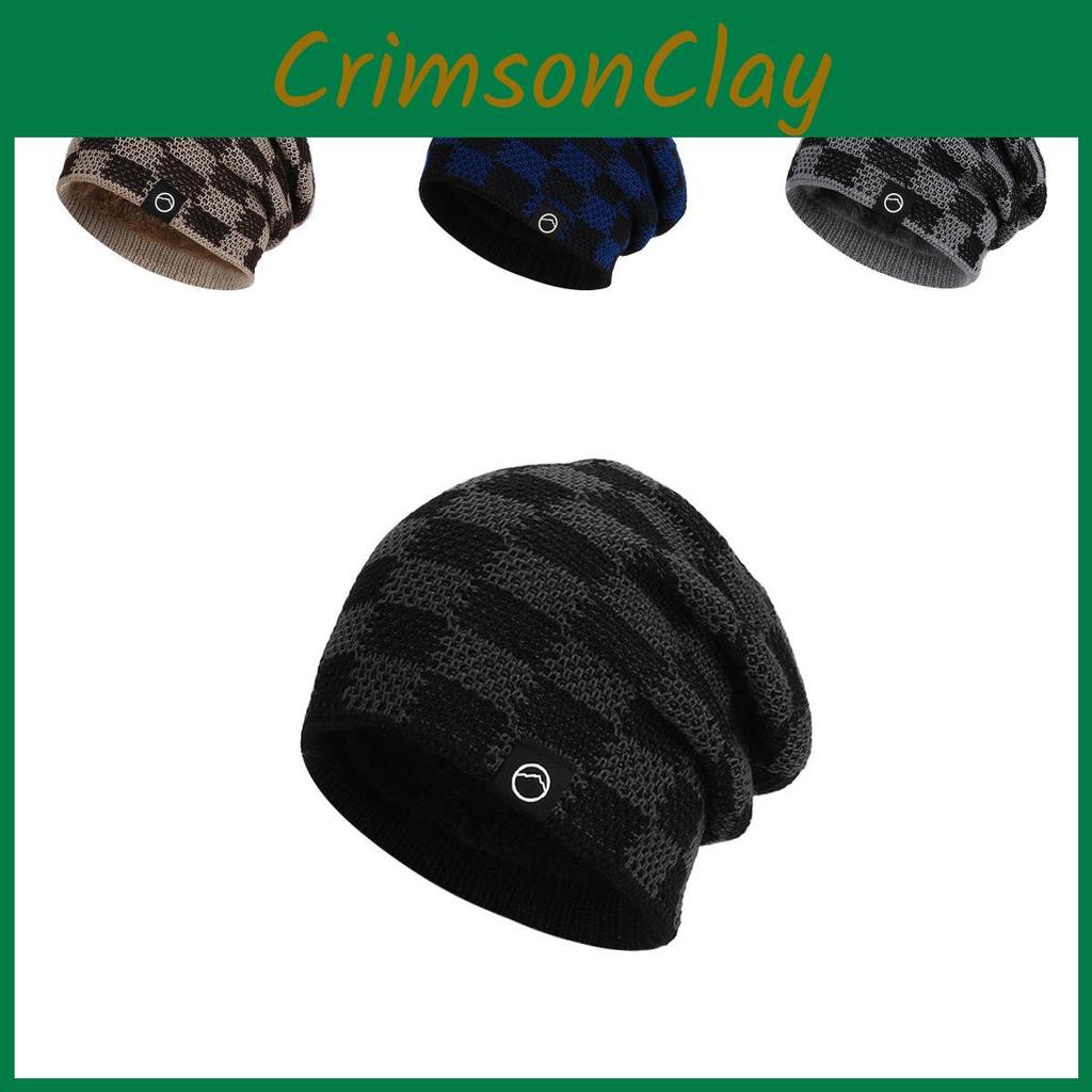 Knitted Cap Winter Women Men Fleece Lined Casual Outdoor Activities Supplies