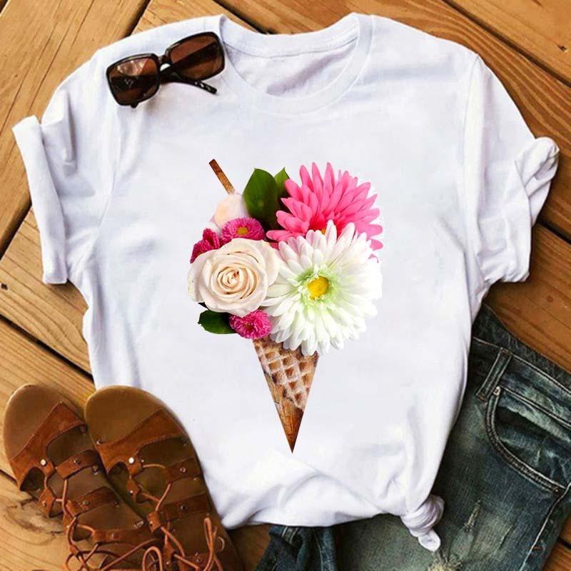 Tricou de damă cu balon cu aer cald cu dragoste roșu romantic, la modă, ocazional, cu mânecă scurtă, cămașă de bază Tricou supradimensionat Harajuku