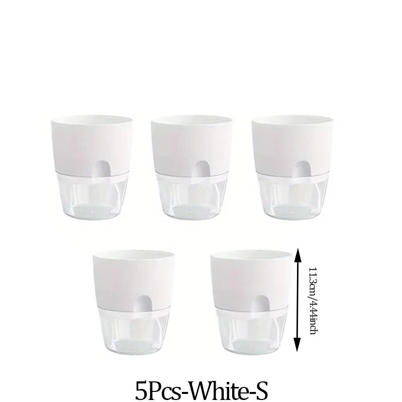 

5Pcs Self Absorbing Transparent Flowerpot,Inner Air Hole, Prevention of Plant Root,Office, Hotel, Home Decor